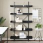 vidaXL Librería 5 estantes madera de ingeniería negro 100x33x180,5 cm vidaXL Librería 5 estantes madera de ingeniería negro 100x33x180,5 cm