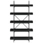 vidaXL Librería 5 estantes madera de ingeniería negro 100x33x180,5 cm vidaXL Librería 5 estantes madera de ingeniería negro 100x33x180,5 cm