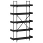 vidaXL Librería 5 estantes madera de ingeniería negro 100x33x180,5 cm vidaXL Librería 5 estantes madera de ingeniería negro 100x33x180,5 cm