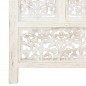 vidaXL Biombo 4 paneles tallado a mano madera mango blanco 160x165 cm vidaXL Biombo 4 paneles tallado a mano madera mango blanco 160x165 cm