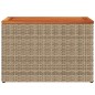 vidaXL Mesas auxiliares de jardín 2 uds ratán madera beige 55x34x37cm vidaXL Mesas auxiliares de jardín 2 uds ratán madera beige 55x34x37cm