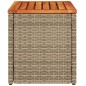 vidaXL Mesas auxiliares de jardín 2 uds ratán madera beige 55x34x37cm vidaXL Mesas auxiliares de jardín 2 uds ratán madera beige 55x34x37cm
