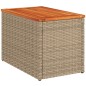 vidaXL Mesas auxiliares de jardín 2 uds ratán madera beige 55x34x37cm vidaXL Mesas auxiliares de jardín 2 uds ratán madera beige 55x34x37cm
