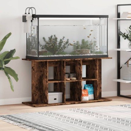 vidaXL Soporte de acuario madera ingeniería roble ahumado 120x40x60 cm