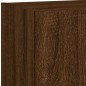 vidaXL Muebles TV pared con LED 5 pzas madera ingeniería marrón roble
