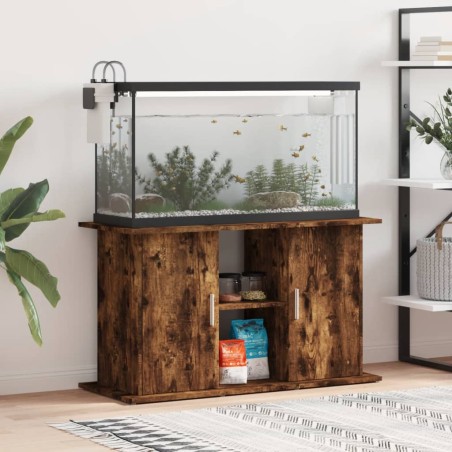 vidaXL Soporte de acuario madera ingeniería roble ahumado 101x41x58 cm