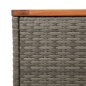 vidaXL Mesas auxiliares de jardín 2 uds ratán madera gris 55x34x37 cm vidaXL Mesas auxiliares de jardín 2 uds ratán madera gris 55x34x37 cm