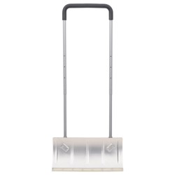 vidaXL Pala de nieve de mango extensible lámina acero plateado 61 cm