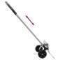 vidaXL Pala de nieve de mango extensible lámina acero plateado 61 cm