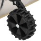 vidaXL Pala de nieve de mango extensible lámina acero plateado 61 cm