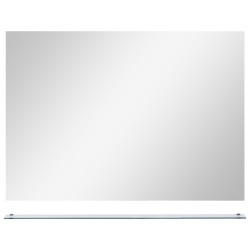 vidaXL Espejo de pared con estante vidrio templado 80x60 cm