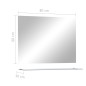 vidaXL Espejo de pared con estante vidrio templado 80x60 cm vidaXL Espejo de pared con estante vidrio templado 80x60 cm