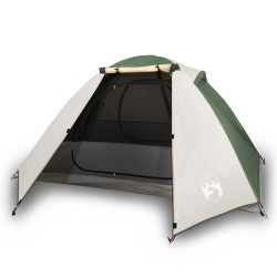 vidaXL Tienda de campaña 2 personas tafetán 185T verde 224x248x118 cm
