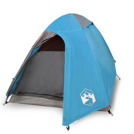 vidaXL Tienda de campaña 2 personas tafetán 185T azul 254x135x112 cm