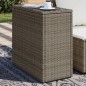 vidaXL Mesa auxiliar jardín tapa vidrio ratán PE gris 58x27,5x55 cm vidaXL Mesa auxiliar jardín tapa vidrio ratán PE gris 58x27,5x55 cm