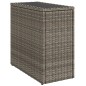 vidaXL Mesa auxiliar jardín tapa vidrio ratán PE gris 58x27,5x55 cm vidaXL Mesa auxiliar jardín tapa vidrio ratán PE gris 58x27,5x55 cm