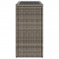 vidaXL Mesa auxiliar jardín tapa vidrio ratán PE gris 58x27,5x55 cm vidaXL Mesa auxiliar jardín tapa vidrio ratán PE gris 58x27,5x55 cm