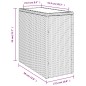 vidaXL Mesa auxiliar jardín tapa vidrio ratán PE gris 58x27,5x55 cm vidaXL Mesa auxiliar jardín tapa vidrio ratán PE gris 58x27,5x55 cm