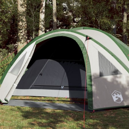 vidaXL Tienda de campaña 4 personas tafetán 185T verde 300x250x132 cm