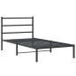vidaXL Estructura de cama con cabecero metal negro 100x190 cm