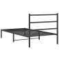 vidaXL Estructura de cama con cabecero metal negro 100x190 cm