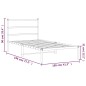 vidaXL Estructura de cama con cabecero metal negro 100x190 cm