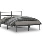 vidaXL Estructura de cama con cabecero metal negro 140x190 cm vidaXL Estructura de cama con cabecero metal negro 140x190 cm