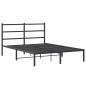 vidaXL Estructura de cama con cabecero metal negro 140x190 cm vidaXL Estructura de cama con cabecero metal negro 140x190 cm