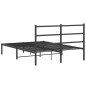 vidaXL Estructura de cama con cabecero metal negro 140x190 cm vidaXL Estructura de cama con cabecero metal negro 140x190 cm