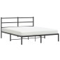 vidaXL Estructura de cama con cabecero metal negro 150x200 cm