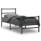 vidaXL Estructura de cama con cabecero y estribo metal negro 75x190 cm vidaXL Estructura de cama con cabecero y estribo metal negro 75x190 cm