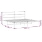 vidaXL Estructura de cama con cabecero metal negro 193x203 cm vidaXL Estructura de cama con cabecero metal negro 193x203 cm