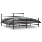 vidaXL Estructura de cama con cabecero y estribo metal negro 200x200cm vidaXL Estructura de cama con cabecero y estribo metal negro 200x200cm