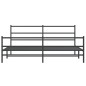 vidaXL Estructura de cama con cabecero y estribo metal negro 200x200cm vidaXL Estructura de cama con cabecero y estribo metal negro 200x200cm