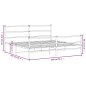 vidaXL Estructura de cama con cabecero y estribo metal negro 200x200cm vidaXL Estructura de cama con cabecero y estribo metal negro 200x200cm