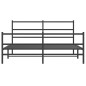 vidaXL Estructura de cama con cabecero y estribo metal negro 160x200cm vidaXL Estructura de cama con cabecero y estribo metal negro 160x200cm