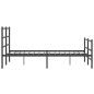vidaXL Estructura de cama con cabecero y estribo metal negro 140x200cm vidaXL Estructura de cama con cabecero y estribo metal negro 140x200cm