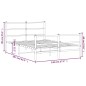vidaXL Estructura de cama con cabecero y estribo metal negro 140x200cm vidaXL Estructura de cama con cabecero y estribo metal negro 140x200cm