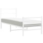 vidaXL Estructura cama metal con cabecero y estribo blanco 80x200 cm
