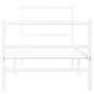 vidaXL Estructura cama metal con cabecero y estribo blanco 80x200 cm