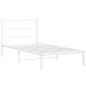 vidaXL Estructura de cama de metal con cabecero blanco 100x200 cm