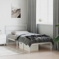 vidaXL Estructura de cama de metal con cabecero blanco 100x200 cm