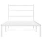 vidaXL Estructura de cama de metal con cabecero blanco 100x200 cm