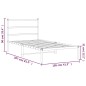 vidaXL Estructura de cama de metal con cabecero blanco 100x200 cm