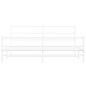 vidaXL Estructura cama metal con cabecero y estribo blanco 183x213 cm