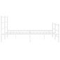 vidaXL Estructura cama metal con cabecero y estribo blanco 183x213 cm