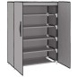vidaXL Armario zapatero de tela gris 60x28x90 cm
