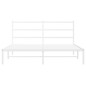 vidaXL Estructura de cama de metal con cabecero blanca 150x200 cm vidaXL Estructura de cama de metal con cabecero blanca 150x200 cm