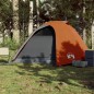 vidaXL Tienda de campaña 4 personas tafetán 185T gris y naranja