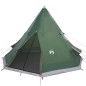 vidaXL Tienda de campaña 4 personas tafetán 185T verde 367x367x259 cm
